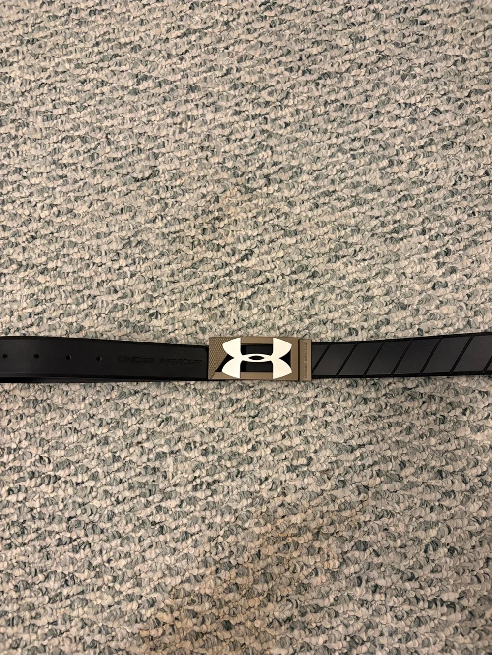 Under Armour Black Belt with Metallic Logo Buckle